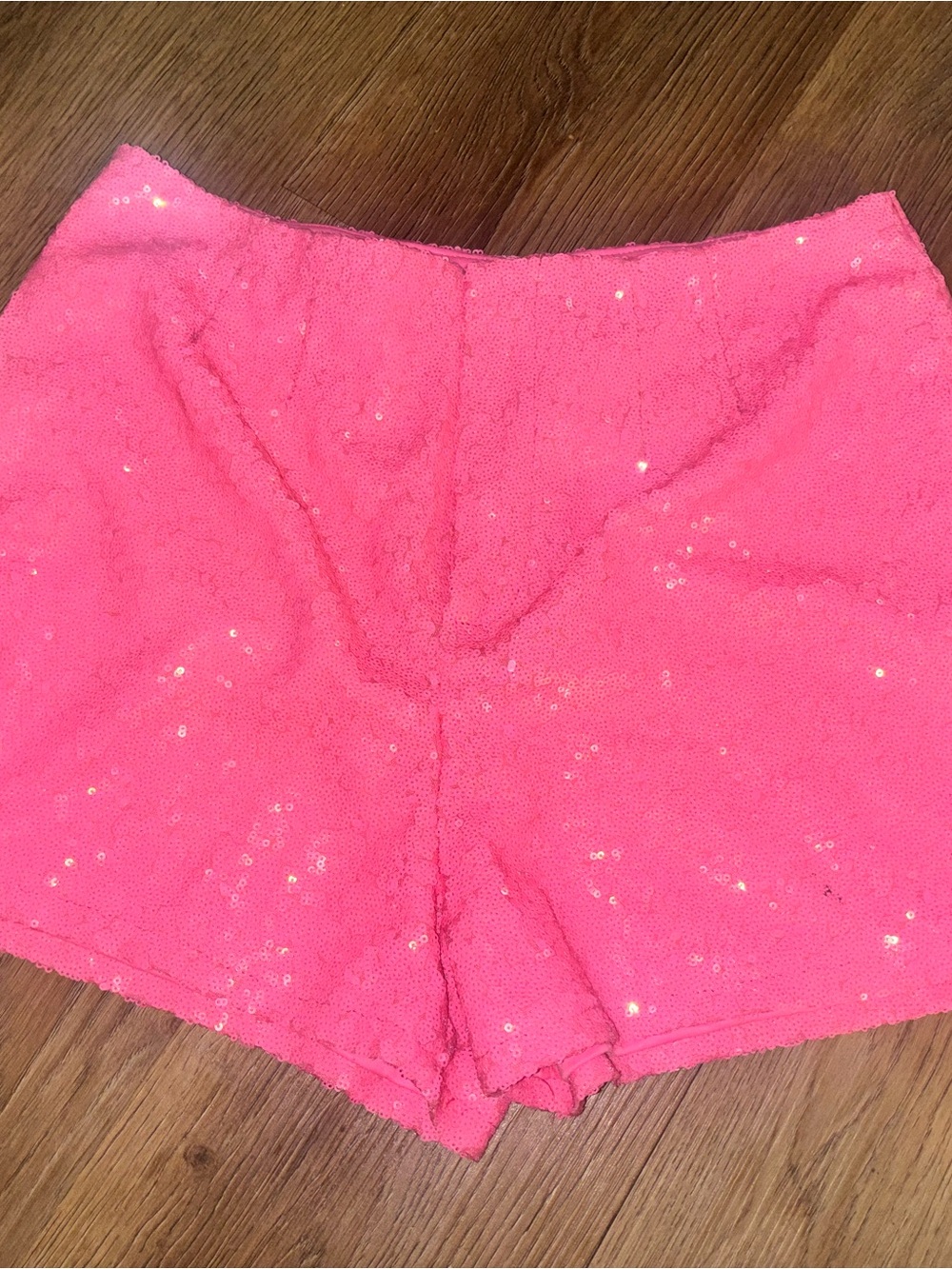 BiBi Hot Pink Sequin Skort Shorts